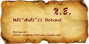 Nádházi Botond névjegykártya